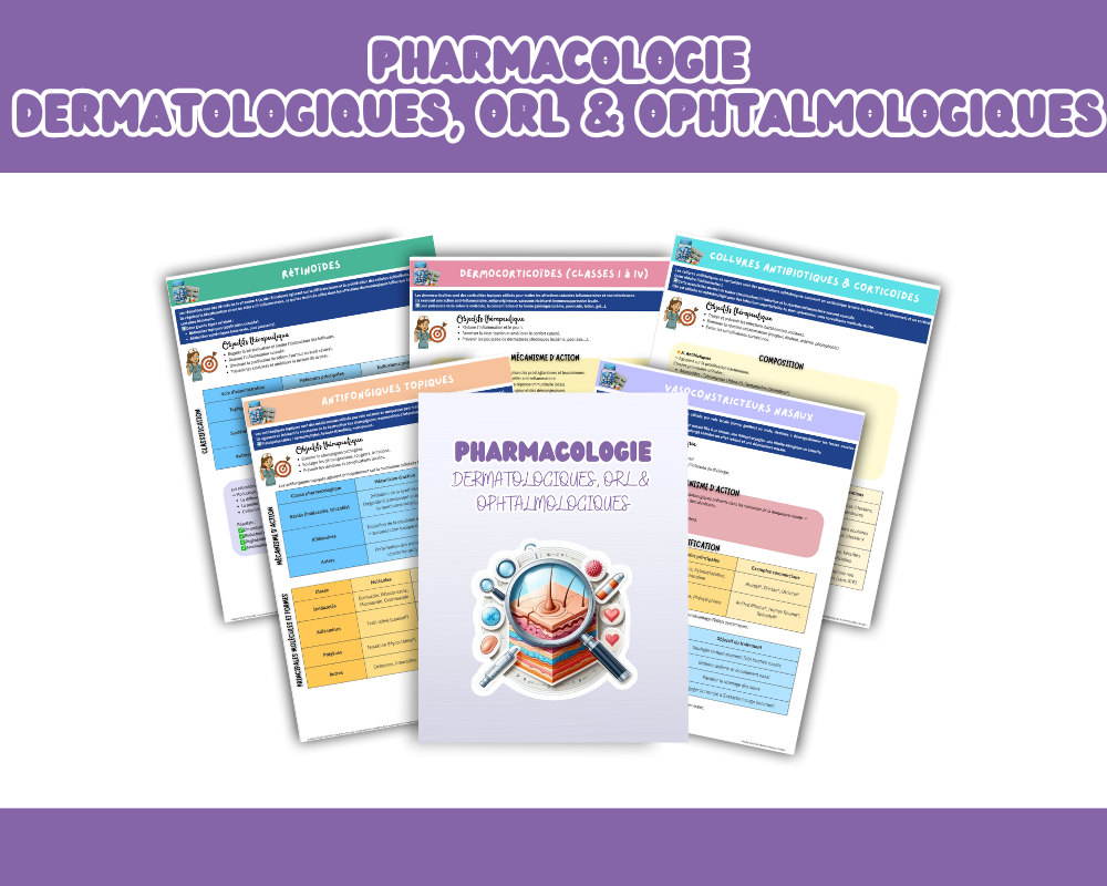 PHARMACOLOGIE DERMATOLOGIQUES, ORL & OPHTALMOLOGIQUES