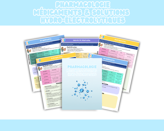PHARMACOLOGIE MÉDICAMENTS & SOLUTIONS HYDRO-ÉLECTROLYTIQUES